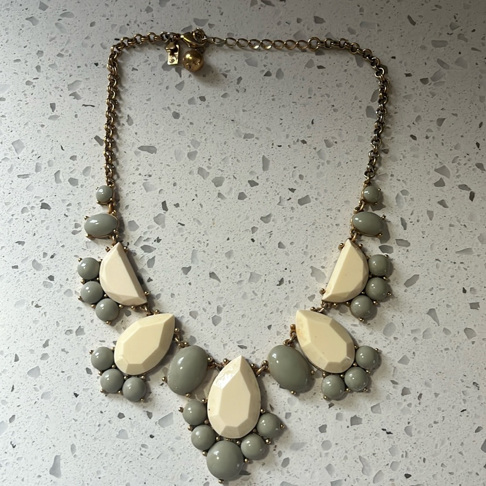 Kate Spade cream, gold, and gray necklace